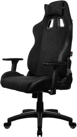 Arozzi Avanti Premium Soft Fabric Upholstery Fabric with Unique Velvety Texture Breathable Fluid-Repellant Ergonomic Design for Office and Gaming Chair - Pure Black