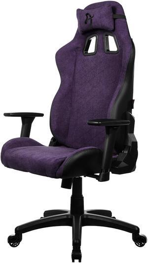 Arozzi Avanti Premium Soft Fabric Upholstery Fabric with Unique Velvety Texture Breathable Fluid-Repellant Ergonomic Design for Office and Gaming Chair - Pure Purple