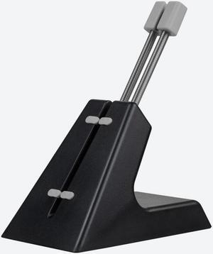Arozzi - Ancora Mouse Bungee with Snug Cord Holder, Rubber Feet, Extendable Spring, and Weighted for Stability - Black with Grey Accents
