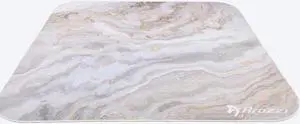 Arozzi Zona Quattro Microfiber Noise Dampening and Scratch Protection Anti-Slip Chair Mat -  White Marble