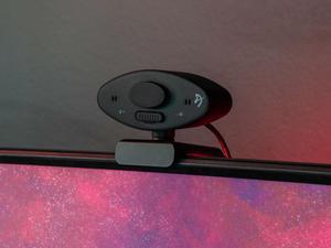 Arozzi - Occhio True Privacy Webcam - Magnetic Privacy Cover, Dual Omni-Directional Noise Cancelling Microphones with Manual Circuit Breaker, and Full HD, Black