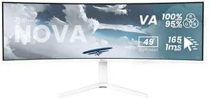 Arozzi Nova 49" Curved VA 165Hz Ultrawide Gaming Monitor - White Arozzi Nova 49" Curved VA 165Hz Ultrawide Gaming Monitor - White
