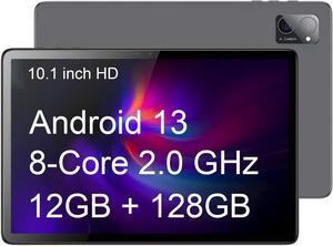 N-one Android 13 Tablet, 10 Inch HD 12GB(6+6) 128GB 8-Core & 1TB Expand Computer Tablets, Dual Camera WiFi GPS Bluetooth 13MP Camera Google GMS Certified for Work