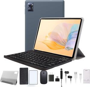 N-one Android Tablet, 10.1 Inch Android 13 Tablets, 8G(4+4) RAM 128G ROM & 1TB Expand Quad-Core Kids Tablet, WiFi 6 GPS Bluetooth with Keyboard Mouse OTG Stylus and Earbud