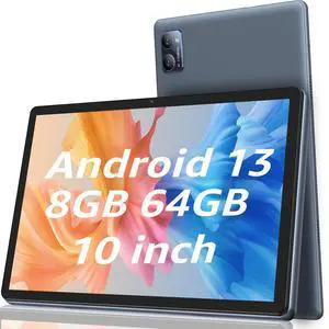 N-one 10.1 Inch IPS Screen Quad-Core 4GB+4GB RAM 64GB ROM Camera 2MP+5MP 5000mAh Battery for Android 13 Tablet, Gift Ideas for students