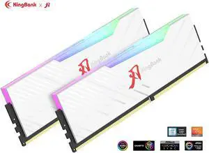 KingBank RGB Desktop Computer Memory Ram CXMT/Hynix DDR4 16GB(2x8GB) 3600MHz 1.35V CL18 for Desktop Computer Game Office