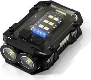 WARSUN Mini LED Flashlight Rechargeable Keychain Torch Light with Clip Headlight for Outdoor Camping Hiking Emergency