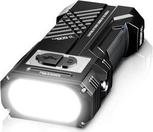 WARSUN Rechargeable High-Lumen Flashlight: Super Bright, Portable, Waterproof LED with 3 Modes for Camping, Home, and Emergencies