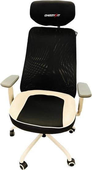 Toytexx Inc Mesh Gaming Chair, Ergonomic Office Chair with Lumbar Support, Headrest, Armrest for Office, Home, Gaming - RBX01 Black Black / White