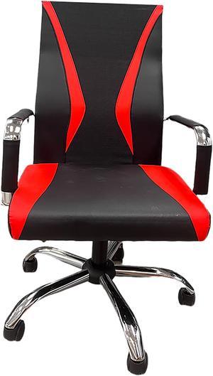 Toytexx Inc Ergonomic Office Chair, PU Leather Office Chair with Swivel Wheels, Height Adjustable for Home, Office - HXBGY-3002 Black / Red