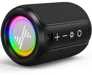 Toytexx Inc Portable RGB LED Bluetooth Speaker with TWS, IPX5 Waterproof, TF Card Slot  Wireless Speaker for Travel, Parties, Beach & Home