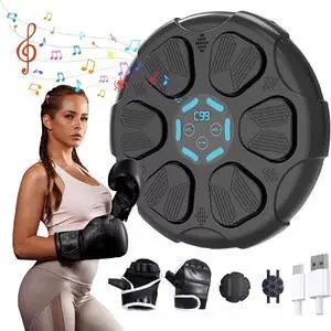 Toytexx Inc Smart Bluetooth Music Boxing Machine  Wall-Mounted Training Pad for Kids & Adults, Home & Office Workouts