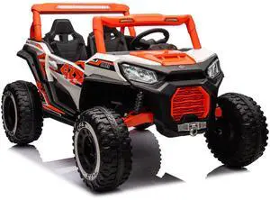 Toytexx Inc 24V XXL UTV Buggy NEL-913 Kids Ride-On, 2-Seater, Remote, Orange