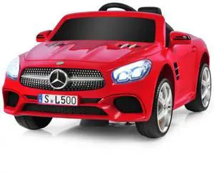 Toytexx Inc 12V UENJOY Mercedes-Benz SL500 Kids Ride-On Car, Remote, Music, Suspension, Red