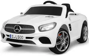 Toytexx Inc 12V UENJOY Mercedes SL500 Kids Ride-On, Remote, Music, Suspension, Safety Lock, White