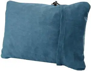 Toytexx Inc Compressible Foam Travel Pillow (40x30 cm) for Camping, Airplane, Road Trips - Denim Blue
