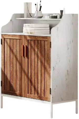 Toytexx Inc 4-Tier Shoe Storage Cabinet: Entryway Organizer with Adjustable Shelves (White)