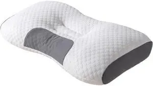 Toytexx Inc Cervical Neck Pillow, Contoured Orthopedic Massage Pillow with Memory Foam for Neck, Spine Support (Single)
