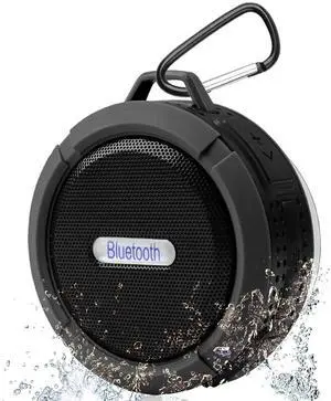 Toytexx Inc Portable Bluetooth Speaker, IP65 Waterproof Mini Wireless Shower Speakers with Suction Cup, TWS, Micro SD Slot for Home, Shower, Pool, Beach