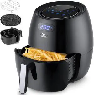 Toytexx Inc 6.9Qt XL Air Fryer 1700W - Black, 8 Preset Modes, LED Touchscreen, NonStick Basket, Healthy RapidAir Cooking