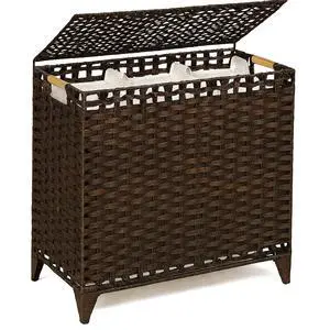 Toytexx Inc 132L Large Wicker Laundry Hamper with Lid - Handwoven Rattan Basket with 3 Removable Bags & Handles, Divided Clothes Organizer for Bedroom, Bathroom & Laundry Room