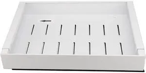 Toytexx Inc Expandable Pull-Out Cabinet Organizer - Heavy-Duty Sliding Shelf with Adjustable Width (12 - 18"), Ball-Bearing Rails & Metal Storage Tray for Kitchen, Bathroom & Pantry - White