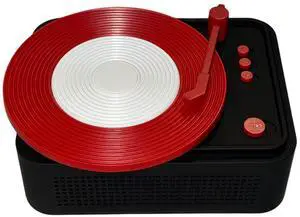 Toytexx Inc Retro Bluetooth Speaker with LED Night Light - Vintage Turntable-Style Wireless Speaker Bluetooth 5.3 | Portable Mini Record Player Design with AUX/TF Card Support, 3W Audio for Home