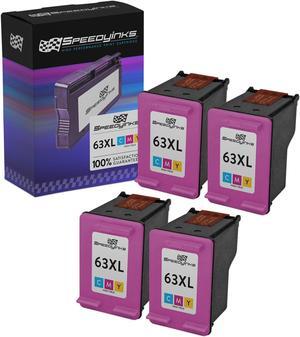 Speedy Inks Remanufactured Ink Cartridge Replacement for HP 63XL F6U63AN High Yield (Color, 4-Pack) Compatible with HP DeskJet 2130 HP ENVY 4520 HP OfficeJet 3830 HP Deskjet 3632 2132 3631 and more