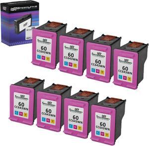 SPEEDYINKS Remanufactured Ink Cartridge Replacement for HP 60 CC643WN (8 Pack -TriColor) for use in HP Photosmart, ENVY e All-in-one, and Deskjet printers