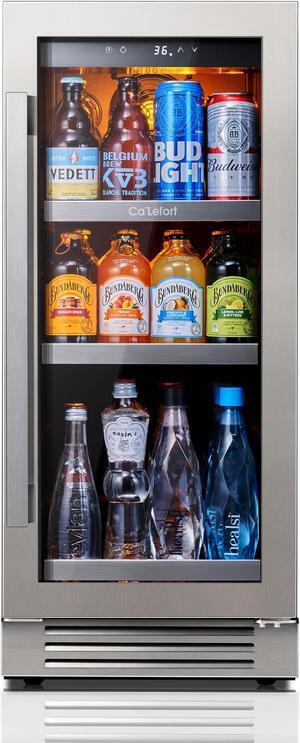 Ca'Lefort 85L Wine Refrigerator and Beverage Cooler - Stylish Glass Door Fridge with Ample Storage, Perfect for Enhancing Your Living Room or Bar Experience
