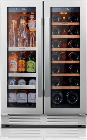 Ca'Lefort 116L Dual-Zone Wine Fridge & Beverage Cooler  The Perfect Solution for Stylish Storage and Dynamic Display of Your Wine Collection