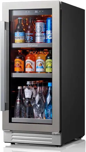 Ca'Lefort Energy-Efficient Wine Fridge - R600a Eco Cooling & Stainless Steel Door Auto Defrost & Temperature Locking | 85L for Family Gatherings/Small Bars