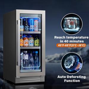 Ca'Lefort Whisper-Quiet Wine Refrigerator - 34-54°F Dual-Zone Cooling 85L Storage & Freestanding Design | Perfect for Home/Bar