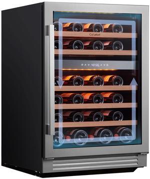 Ca'Lefort Energy-Efficient Wine Fridge - R600a Compressor & ETL Certified 160L Storage with Power Outage Memory & Temperature Locking | Ideal for Family Gatherings/Small Bars
