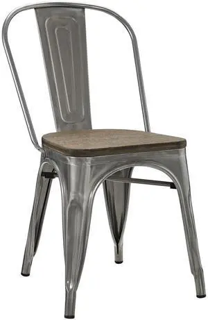 Promenade Bamboo Side Chair - GunMetal