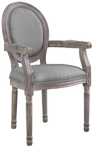 Emanate Vintage French Upholstered Fabric Dining Armchair by Modway