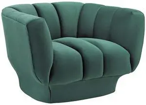 Entertain Vertical Channel Tufted Performance Velvet Armchair by Modway