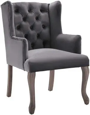 Realm French Vintage Dining Performance Velvet Armchair by Modway
