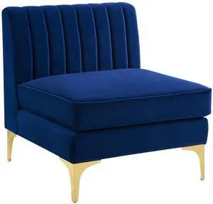 Triumph Channel Tufted Performance Velvet Armless Chair by Modway