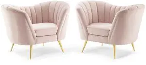 Opportunity Performance Velvet Armchair Set of 2 by Modway