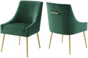 Discern Upholstered Performance Velvet Dining Chair Set of 2 by Modway