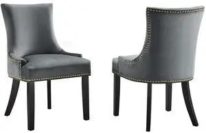 Marquis Performance Velvet Dining Chairs Set of 2 by Modway