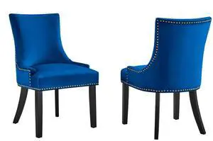 Marquis Performance Velvet Dining Chairs Set of 2 by Modway