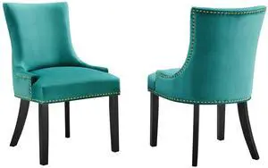 Marquis Performance Velvet Dining Chairs Set of 2 by Modway