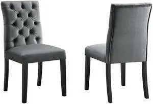 Duchess Performance Velvet Dining Chairs Set of 2 by Modway