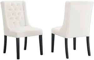 Baronet Performance Velvet Dining Chairs Set of 2 by Modway