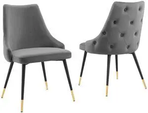 Adorn Performance Velvet Dining Side Chair Set of 2 by Modway
