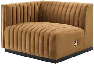 Conjure Channel Tufted Performance Velvet Left-Arm Chair by Modway