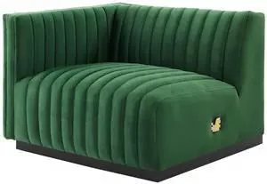 Conjure Channel Tufted Performance Velvet Left-Arm Chair by Modway