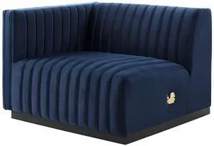 Conjure Channel Tufted Performance Velvet Left-Arm Chair by Modway